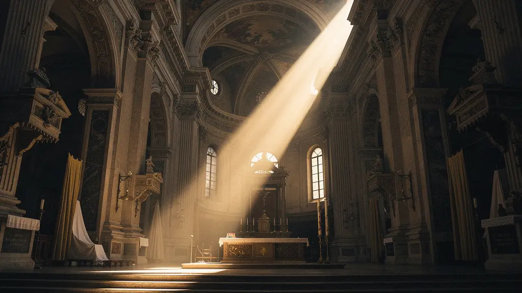 Démonstration du clair-obscur baroque avec contraste dramatique entre lumière et ombre