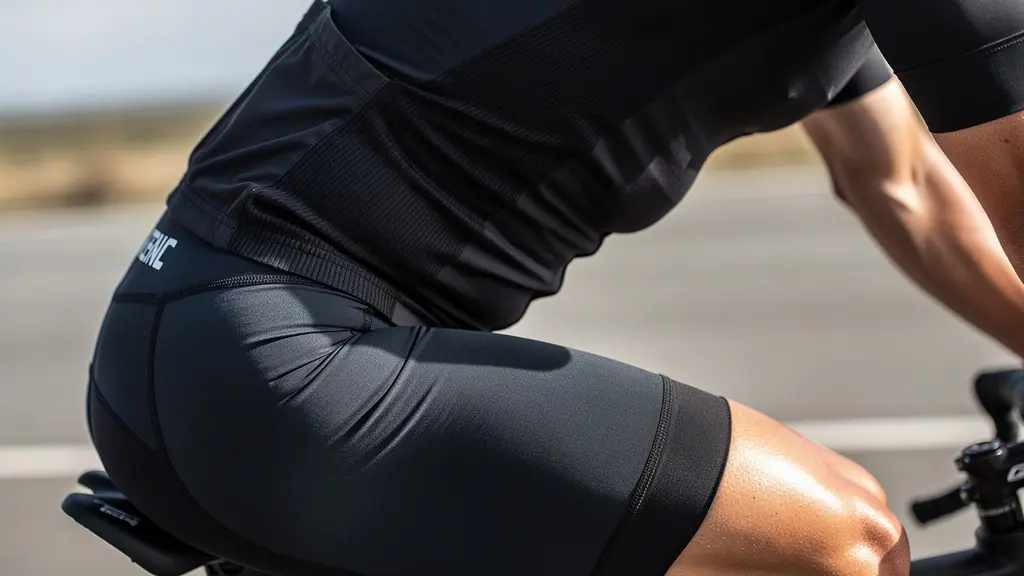 Cycliste en position aéro montrant l'alignement optimal du tronc grâce à un gainage solide, protégeant ainsi les lombaires.