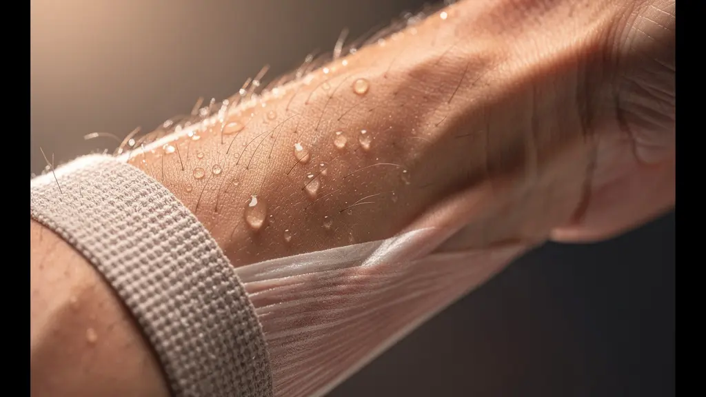 Personne pratiquant des étirements doux avec bande élastique dans un espace zen