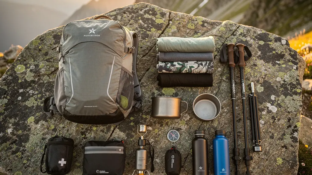 Matériel de trek organisé pour 10 jours d'autonomie en montagne